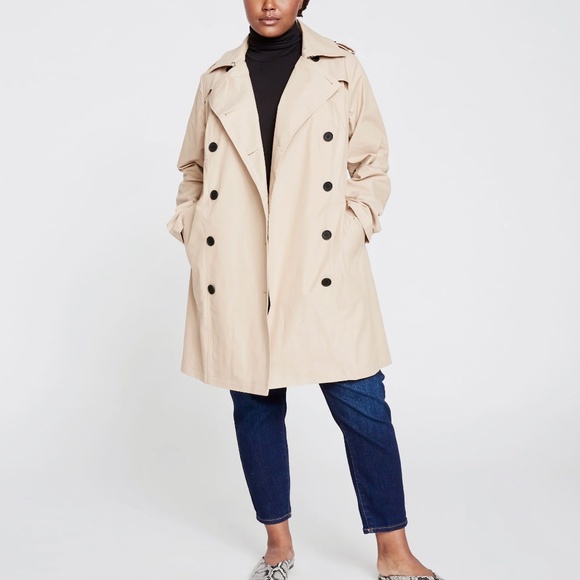 Universal Standard Jackets & Blazers - Universal Standard Derjon Trench Coat Khaki Sz L (22-24)